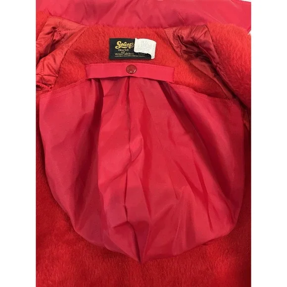 Vintage Swingster BUSH HOG Red Work Farm Jacket Hooded Sz Small Tractor Mechanic